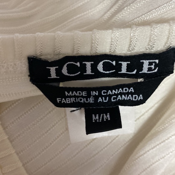 - Icicle Women's Striped Dress in Cream & Ivory Size M - Picture 5 of 6